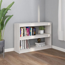 Berkfield Book Cabinet Room Divider White 100X30X71.5 Cm Pinewood - thumbnail 3