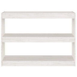 Berkfield Book Cabinet Room Divider White 100X30X71.5 Cm Pinewood - thumbnail 5