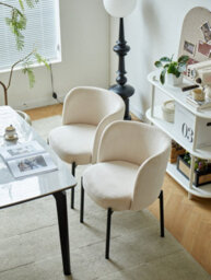 Nordlys Set Of 2 Metal And Beige Velvet Dining Chairs Modern Design Style Dining Room - thumbnail 5