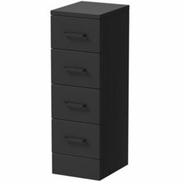 Aveli Black Toilet & Basin Vanity Unit Combination With Drawer Unit 1165mm - thumbnail 6