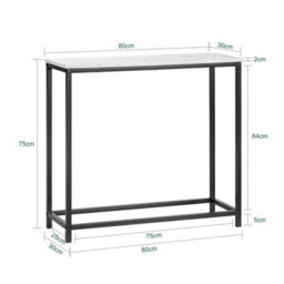 Sobuy Fsb29-Sch, Console Table Side Table End Table Hall Table Living Room Table, Black,w80Xd29.5Xh74.5 - thumbnail 3