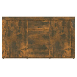 Berkfield Sideboard Smoked Oak 120X36X69 Cm Engineered Wood - thumbnail 5