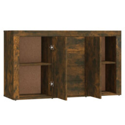 Berkfield Sideboard Smoked Oak 120X36X69 Cm Engineered Wood - thumbnail 7
