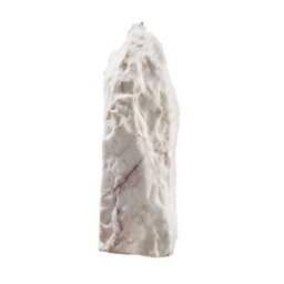 Outdoor Living UK Marble Monolith Pearl White 50Cm Natural Stone Water Feature Without Cover With Sump Kit