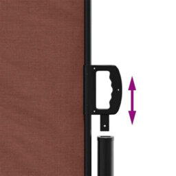 Walplus Retractable Side Awning Garden Sun Shade Canopy Gazebo For Back Door, Porch, Patio Brown 100X300 Cm - thumbnail 6