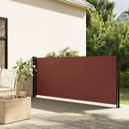 Walplus Retractable Side Awning Garden Sun Shade Canopy Gazebo For Back Door, Porch, Patio Brown 100X300 Cm