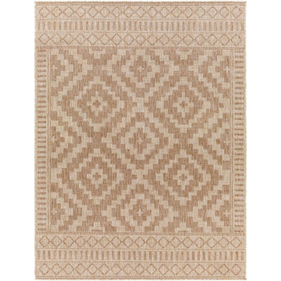 Livabliss Tuareg-Global Beige Ivory Graphic In- & Outdoor Jute-Look Rug 160 X 213 Cm Easy Care, Non Shedding - image 1