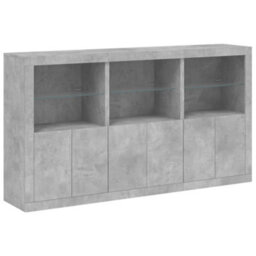 Berkfield Sideboard With Led Lights Concrete Grey 181.5X37X100 Cm - thumbnail 3