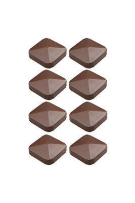 Pack Of 8 - Chestnut Brown Decorative Composite Upvc Flat Caps - 10.25 Each - image 1