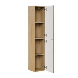 Heze Furniture Nordic Bathroom Tall Cabinet - Cremona Oak - thumbnail 4