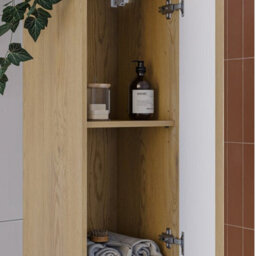 Heze Furniture Nordic Bathroom Tall Cabinet - Cremona Oak - thumbnail 7