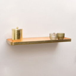 Melody Maison Gold & Peach Enamelled Metal Wall Shelf - 50Cm - thumbnail 3