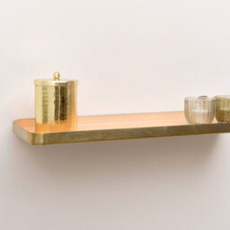 Melody Maison Gold & Peach Enamelled Metal Wall Shelf - 50Cm - thumbnail 4