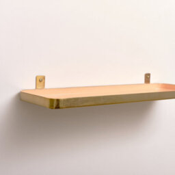 Melody Maison Gold & Peach Enamelled Metal Wall Shelf - 50Cm - thumbnail 5