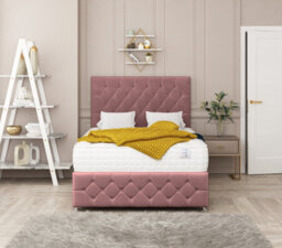 "Bed Choices Regency Plush Velvet Divan Bed With 2 Drawers, Mattress And 54"" Headboard" - thumbnail 2