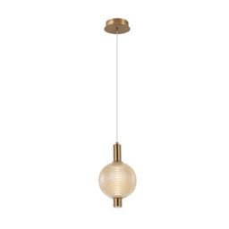 Luminosa Lighting Luminosa Lenti Slim Pendant Ceiling Light Brass 3000K Warm White - thumbnail 5