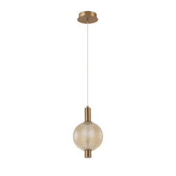 Luminosa Lighting Luminosa Lenti Slim Pendant Ceiling Light Brass 3000K Warm White - thumbnail 3