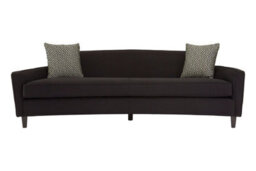 Orsina Sturdy Black Dimity Fabric 3 Seat Sofa, Stylish Mid Century Sofa For Bedroom, Comfortable 3 Seater Sofa - thumbnail 1