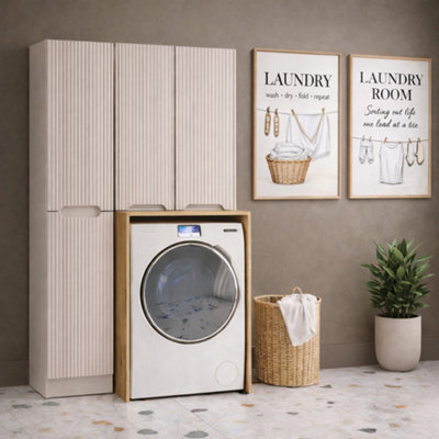 Impact Furniture Washing Machine Cabinet Bathroom Laundry Utility Room Cupboard Storage Set Nova - image 1
