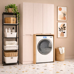 Impact Furniture Washing Machine Cabinet Bathroom Laundry Utility Room Cupboard Storage Set Nova - thumbnail 3