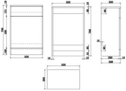Affine Bathroom Vanity Unit Drawer Cabinet Laundry Storage Toilet Furniture Basin Sink - thumbnail 9