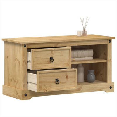 Berkfield Tv Cabinet Corona 100X40X52 Cm Solid Wood Pine - image 1