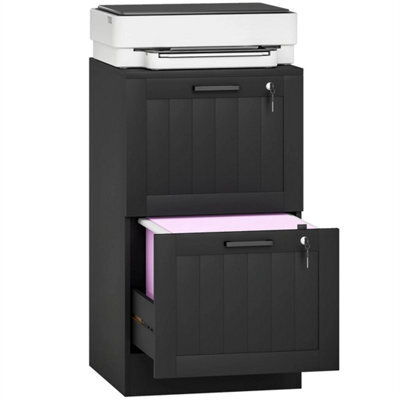 2 Drawer File Cabinet With Lock And Adjustable Hanging Bars - image 1
