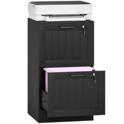 2 Drawer File Cabinet With Lock And Adjustable Hanging Bars - thumbnail 1