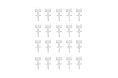 GoodHome Nisis Plastic White Matt Curtain Hook, (L)24mm, Pack Of 20 - image 1