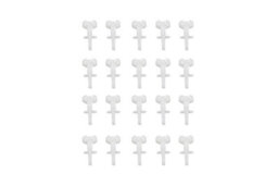 GoodHome Nisis Plastic White Matt Curtain Hook, (L)24mm, Pack Of 20