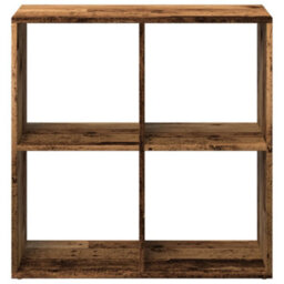 Berkfield Durable Room Divider Bookcase Old Wood 69.5X29X69.5 Cm Engineered Wood - thumbnail 5