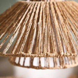 Dibor Fanned Natural Home Decor Ceiling Light Shade H20 X D48Cm - thumbnail 4