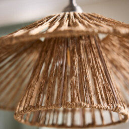 Dibor Fanned Natural Home Decor Ceiling Light Shade H20 X D48Cm - thumbnail 5