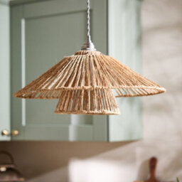 Dibor Fanned Natural Home Decor Ceiling Light Shade H20 X D48Cm - thumbnail 1