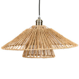 Dibor Fanned Natural Home Decor Ceiling Light Shade H20 X D48Cm - thumbnail 2