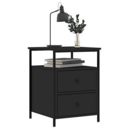 Berkfield Bedside Cabinets 2 Pcs Black 44X45X60 Cm Engineered Wood - thumbnail 3