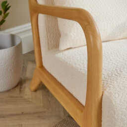 Home Source Boucle Nova Armchair Cream - thumbnail 5