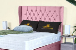 UKBEDFURNITURE Bronte Plush Pink End Opening Divan Ottoman Bed With 54 Inch Headboard - thumbnail 3