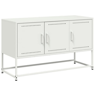 Berkfield Industrial Tv Cabinet White 100.5X39X60.5 Cm Steel - image 1