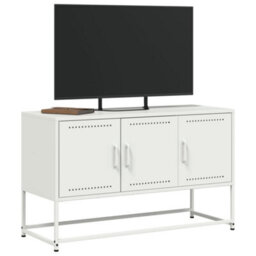 Berkfield Industrial Tv Cabinet White 100.5X39X60.5 Cm Steel - thumbnail 4