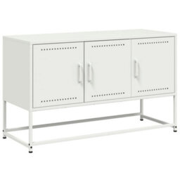 Berkfield Industrial Tv Cabinet White 100.5X39X60.5 Cm Steel - thumbnail 1