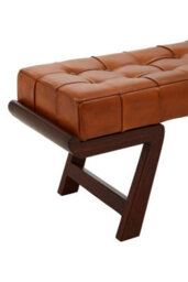 Buttercup Farm Inca Bench With Angular Base - Wood/synthetic/textile - L134 X W46 X H50 Cm - Brown - thumbnail 6