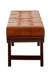 Buttercup Farm Inca Bench With Angular Base - Wood/synthetic/textile - L134 X W46 X H50 Cm - Brown - thumbnail 5