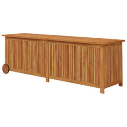 Berkfield Garden Storage Box With Wheels 150X50X58 Cm Solid Wood Acacia - thumbnail 6