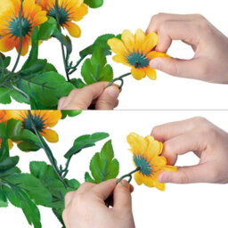 6 Pack Artificial Sunflower Garlands, Decorative Artificial Flowers, Fake Flower Garland, Artificial Wedding Flowers - thumbnail 6