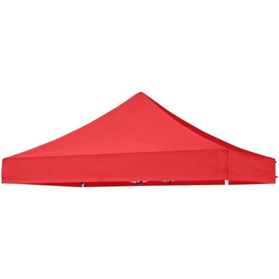 Garden Bbq Gazebo Top Cover Roof Replacement Fabric Tent Canopy 3X3M Red - image 1