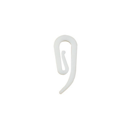 Nisis Plastic White Curtain Hook, (L)27mm, Pack Of 100 - image 1