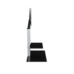"Avf Lesina 70Cm Pedestal Tv Stand, For Tvs 32-65"" - Silver And Black Glass" - thumbnail 4
