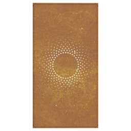 Walplus Garden Wall Decoration 105X55 Cm Corten Steel Sun Design - thumbnail 5