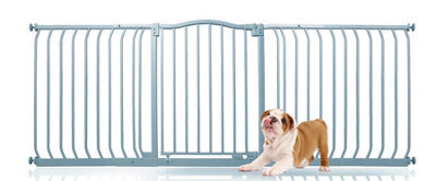 Bettacare Curved Top Dog Gate, 188Cm - 197Cm, Matt Grey, Pressure Fit Pet Gate For Dog And Puppy, Pet And Dog Barrier - image 1